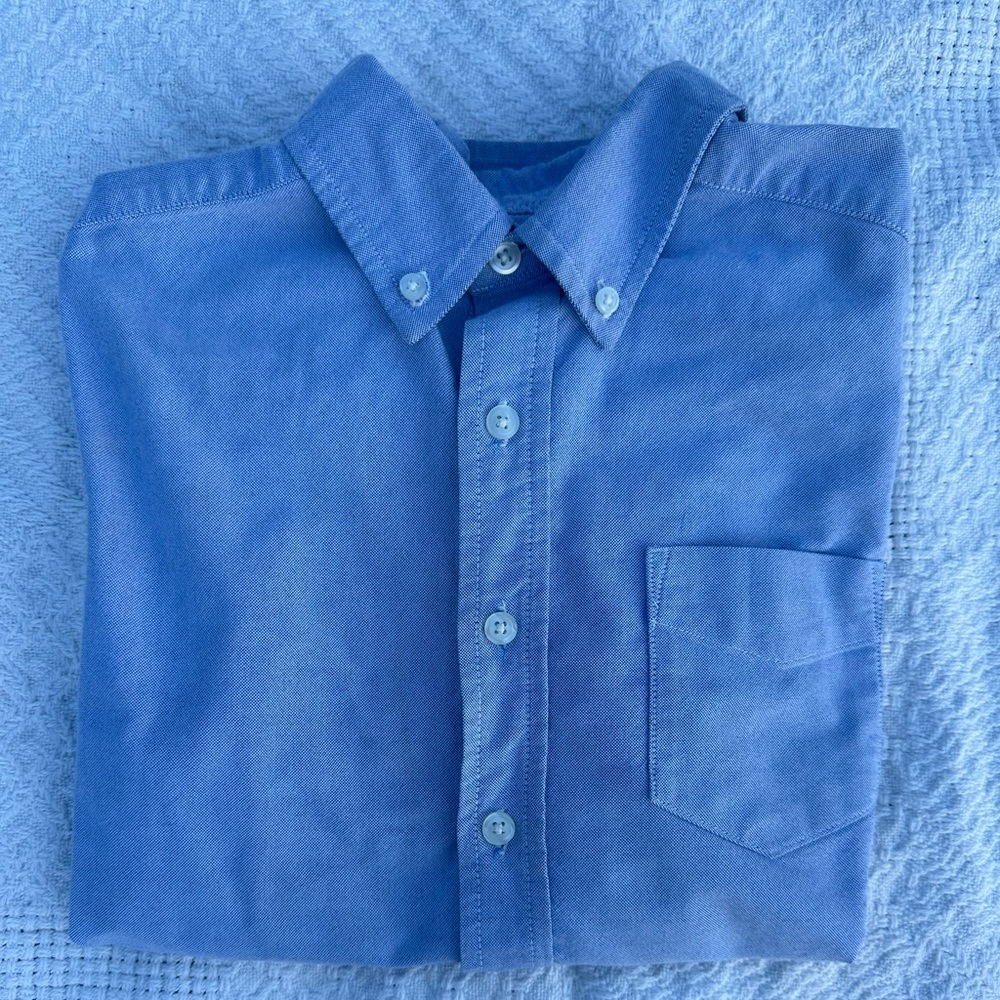 The Children's Place Boy’s Light Blue Casual Button-Down Short Sleeve Shirt